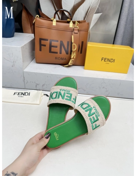 Fendi Slippers 029,Fendi Slippers,Slides Slippers,More Brands