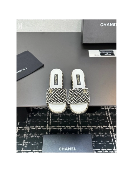 Chanel Slippers 034,Chanel Slippers,Slides Slippers,More Brands