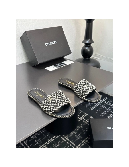 Chanel Slippers 037,Chanel Slippers,Slides Slippers,More Brands
