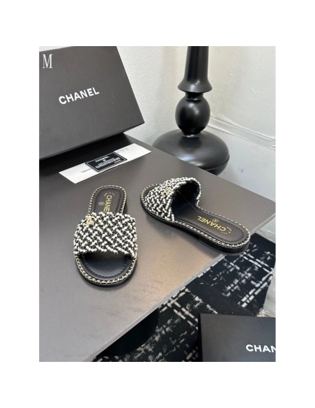Chanel Slippers 037,Chanel Slippers,Slides Slippers,More Brands