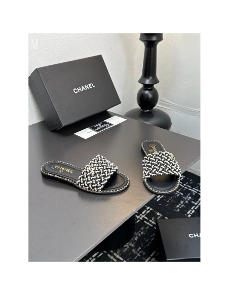 Chanel Slippers 037,Chanel Slippers,Slides Slippers,More Brands