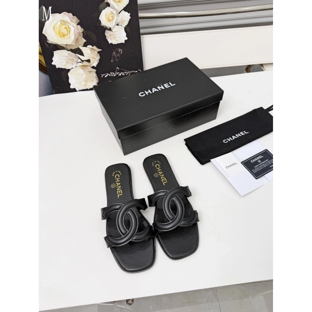 Chanel Slippers 130,Chanel Slippers,Slides Slippers,More Brands