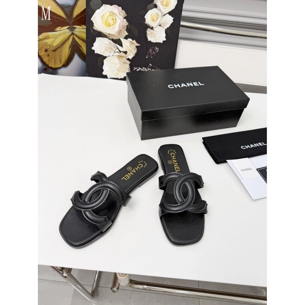 Chanel Slippers 130,Chanel Slippers,Slides Slippers,More Brands