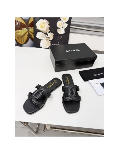 Chanel Slippers 130,Chanel Slippers,Slides Slippers,More Brands
