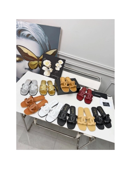 Chanel Slippers 130,Chanel Slippers,Slides Slippers,More Brands