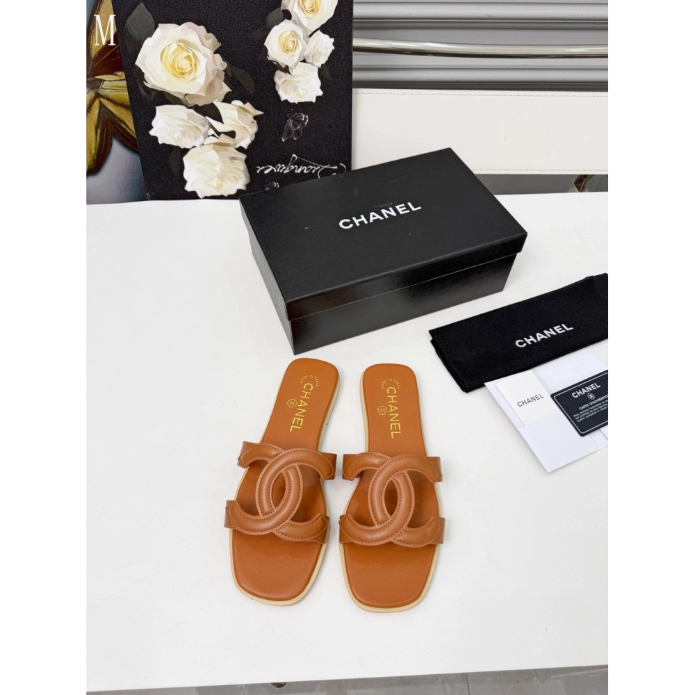 Chanel Slippers 134,Chanel Slippers,Slides Slippers,More Brands
