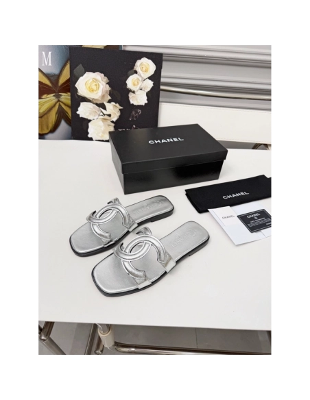Chanel Slippers 136,Chanel Slippers,Slides Slippers,More Brands