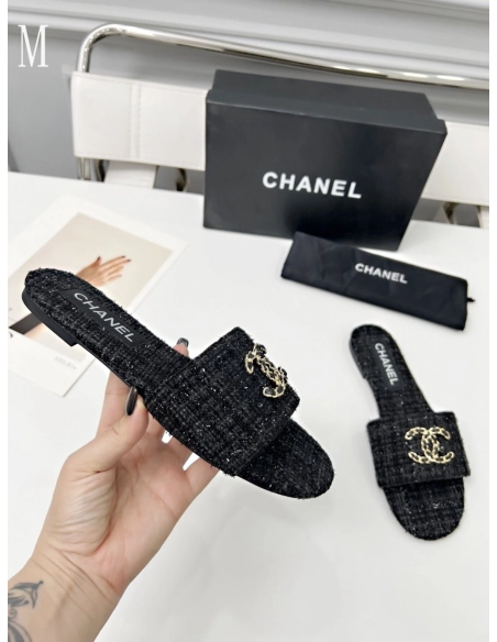 Chanel Slippers 117,Chanel Slippers,Slides Slippers,More Brands