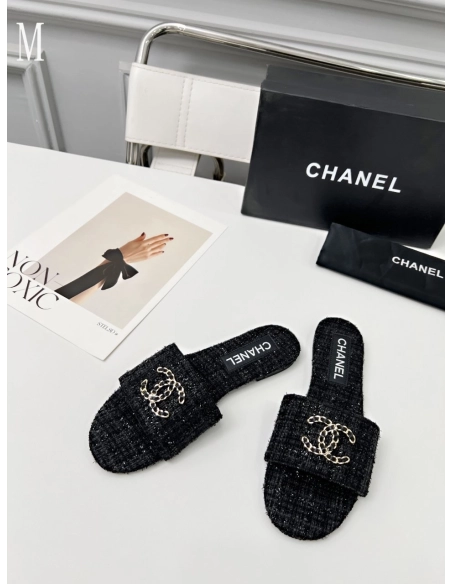 Chanel Slippers 117,Chanel Slippers,Slides Slippers,More Brands