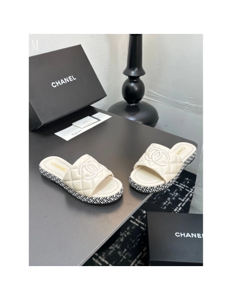 Chanel Slippers 050,Chanel Slippers,Slides Slippers,More Brands
