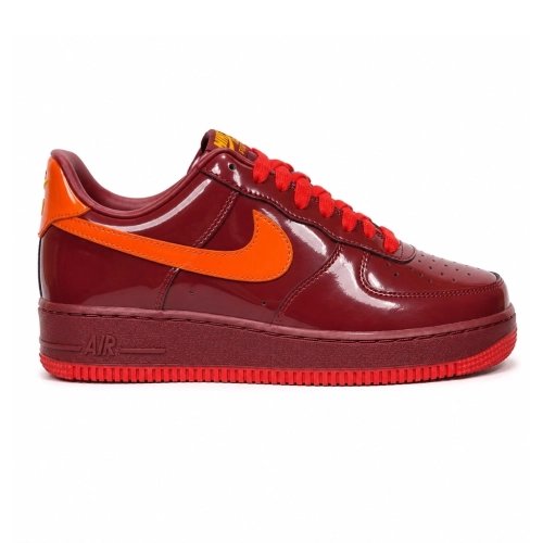 Nike Air Force 1 Low - Patent Leather Dark Team Red Safety Orange,NIKE AIR FORCE,NIKE SHOES