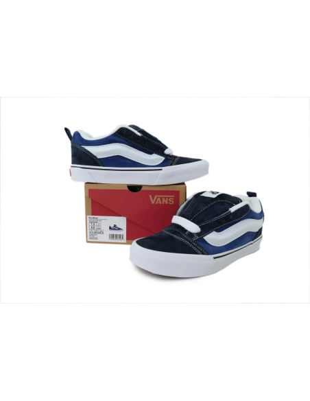 premium reps Vans Knu-Skool Navy White VN0009QC6BP sneakers at Shoes Official. Shop iconic styles from top brands