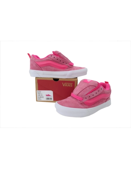 premium reps Vans Knu-Skool Pink Glo VN0009QCYU2 sneakers at Shoes Official. Shop iconic styles from top brands