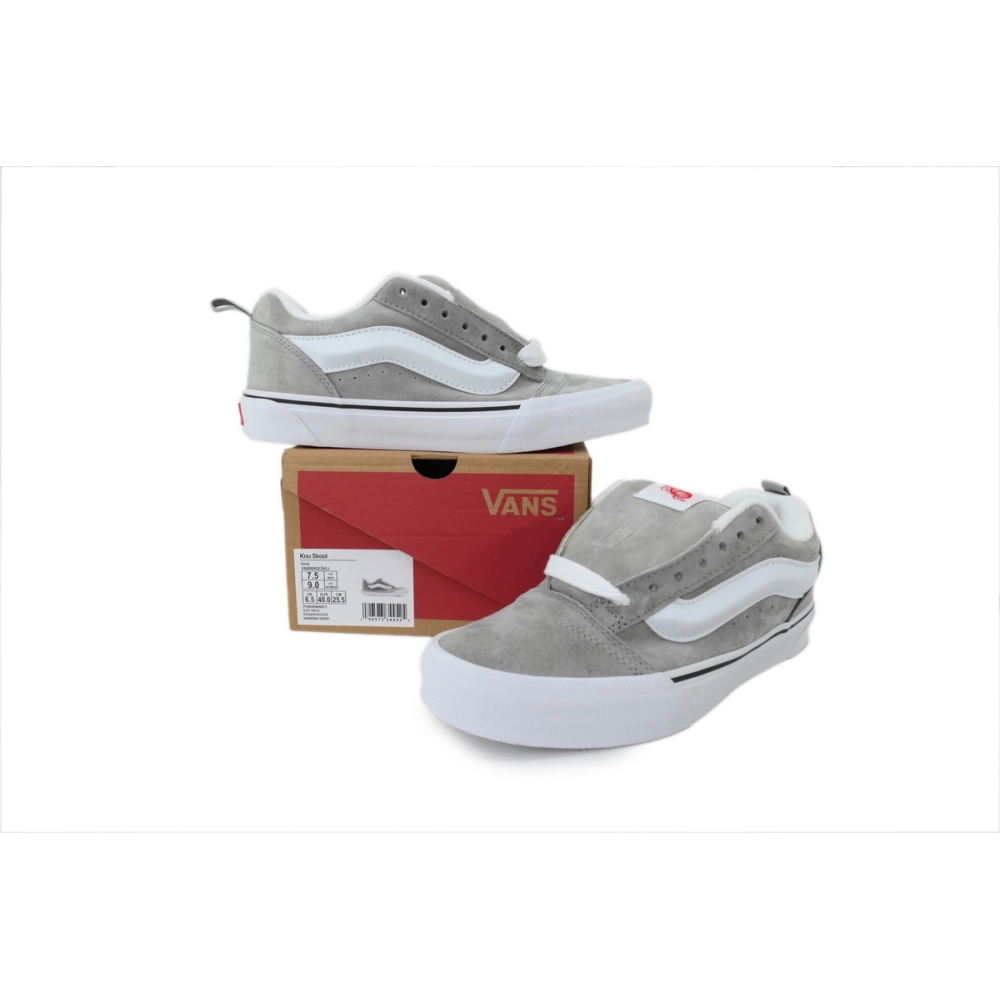 premium reps Vans Knu-Skool Light Grey VN000D75GRY sneakers at Shoes Official. Shop iconic styles from top brands