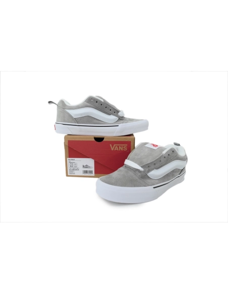 premium reps Vans Knu-Skool Light Grey VN000D75GRY sneakers at Shoes Official. Shop iconic styles from top brands