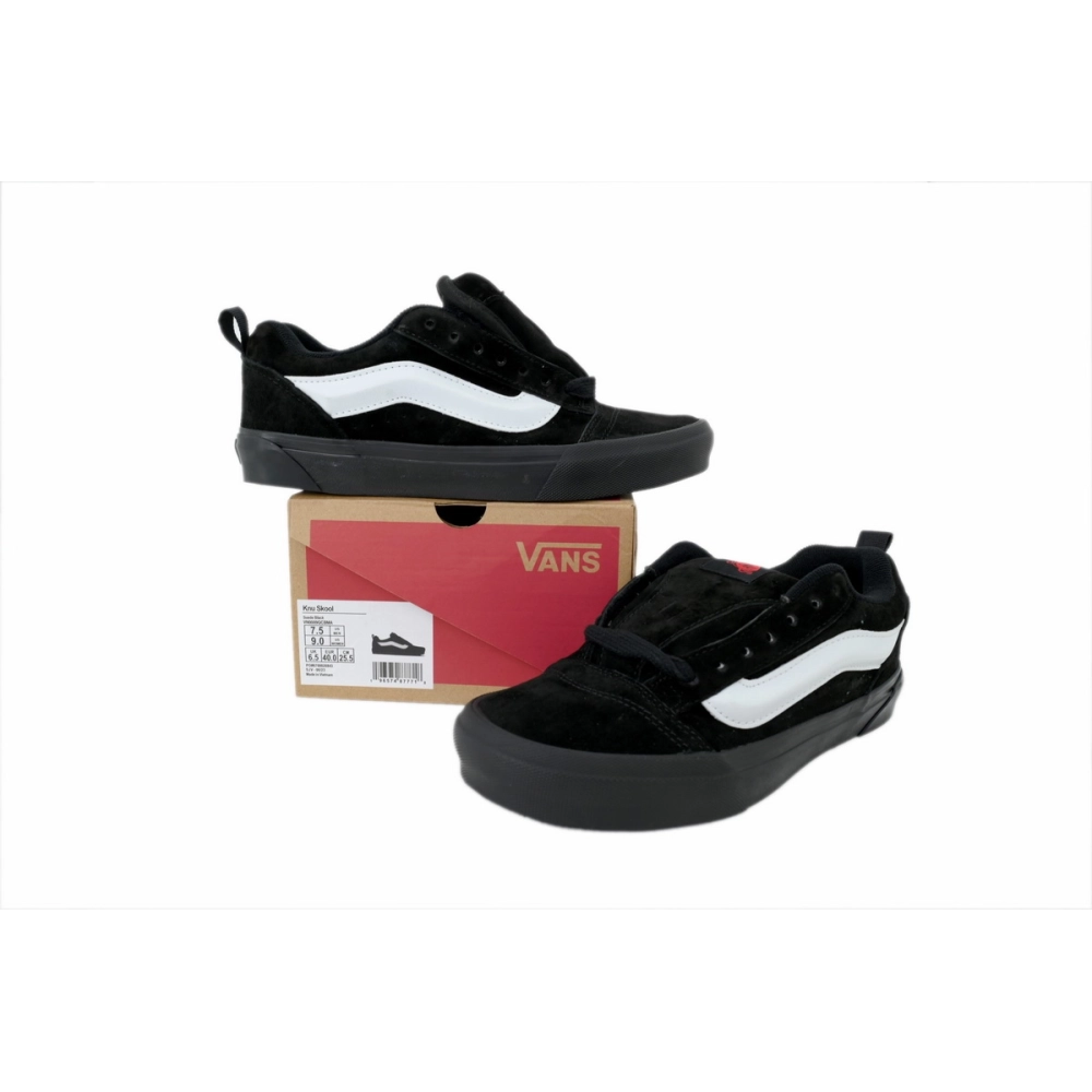 premium reps Vans Knu-Skool Black VN0009QCBMA sneakers at Shoes Official. Shop iconic styles from top brands