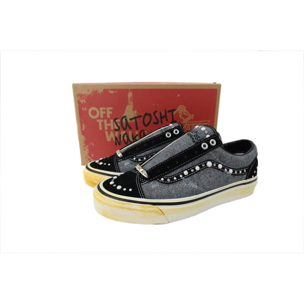 premium reps SATOSHI NAKAMOTO x Vans Old Skool Reissue 36 Speckled Moving Blanket Grey sneakers at Shoes Official. Shop iconic s