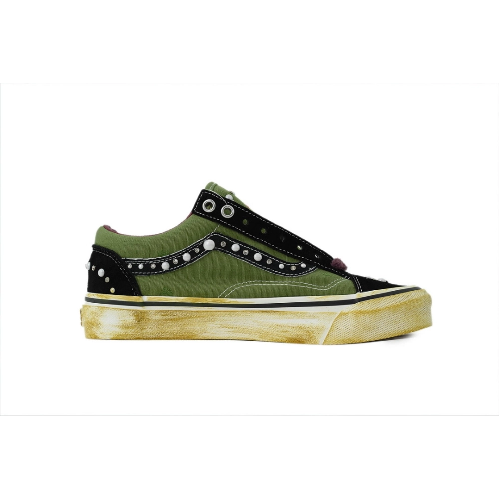 premium reps SATOSHI NAKAMOTO x Vans Old Skool Reissue 36 Pearlized Army sneakers at Shoes Official. Shop iconic styles from top
