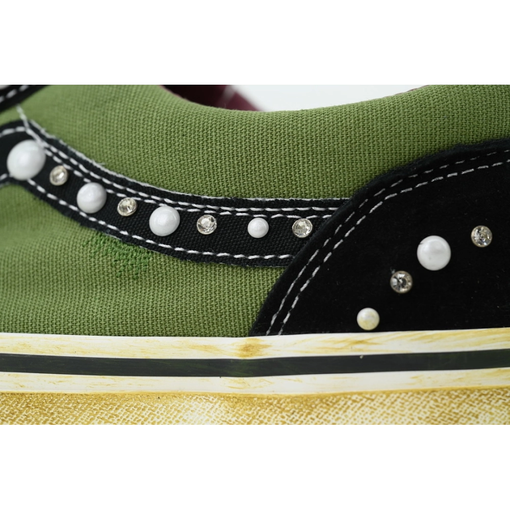premium reps SATOSHI NAKAMOTO x Vans Old Skool Reissue 36 Pearlized Army sneakers at Shoes Official. Shop iconic styles from top