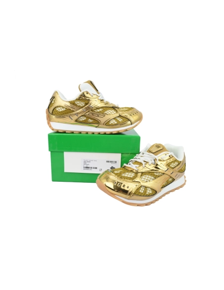 premium reps Bottega Veneta Orbit Sneaker Golden sneakers at Shoes Official. Shop iconic styles from top brands