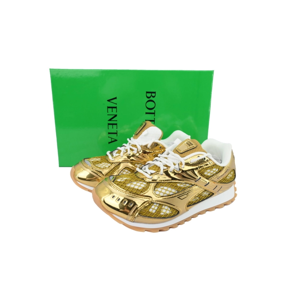 premium reps Bottega Veneta Orbit Sneaker Golden sneakers at Shoes Official. Shop iconic styles from top brands