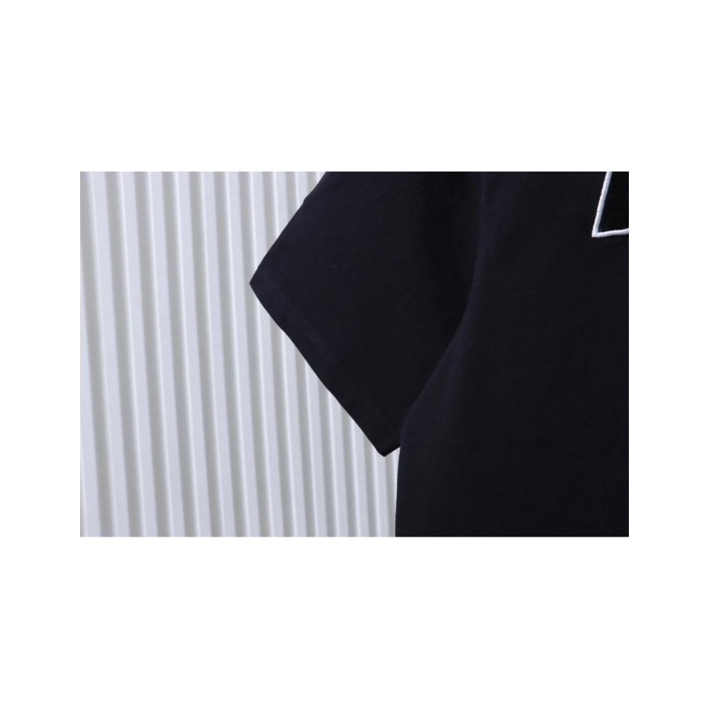 premium reps Supreme 25SS No.7 Script Embroidered Short-Sleeve Polo Shirt Black sneakers at Shoes Official. Shop iconic styles f