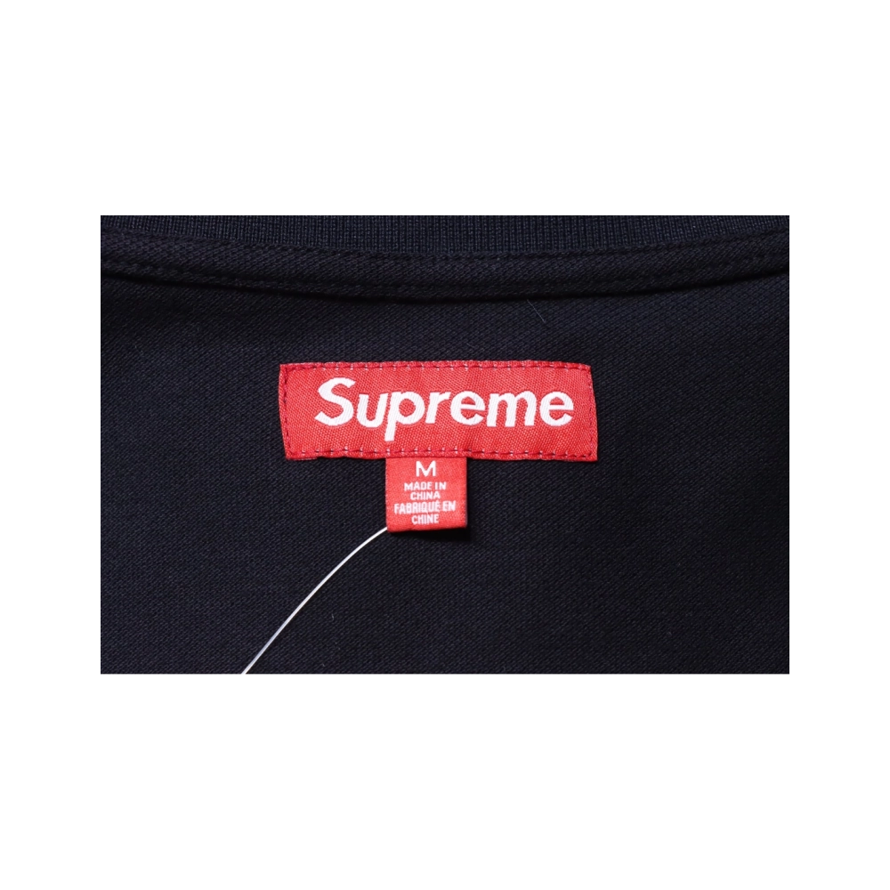 premium reps Supreme 25SS No.7 Script Embroidered Short-Sleeve Polo Shirt Black sneakers at Shoes Official. Shop iconic styles f