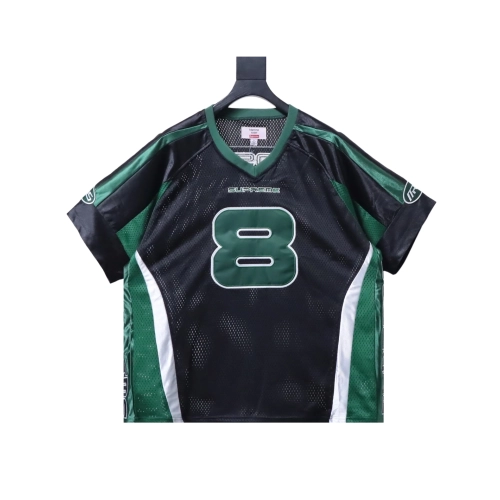 premium reps Supreme x Martine Rose Mesh American Style Short Sleeve Football Jersey Green sneakers at Shoes Official. Shop icon