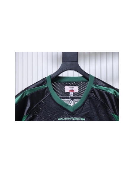 premium reps Supreme x Martine Rose Mesh American Style Short Sleeve Football Jersey Green sneakers at Shoes Official. Shop icon