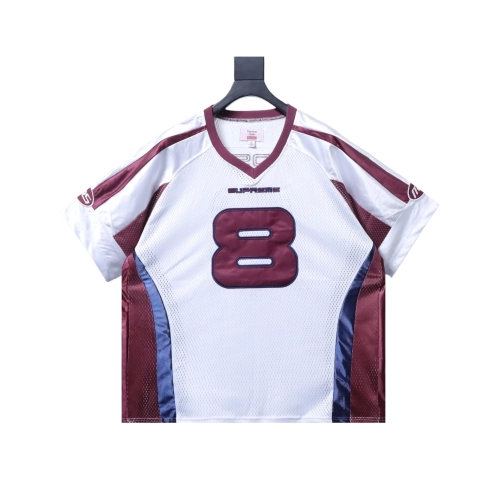 premium reps Supreme x Martine Rose Mesh American Style Short Sleeve Football Jersey White sneakers at Shoes Official. Shop icon