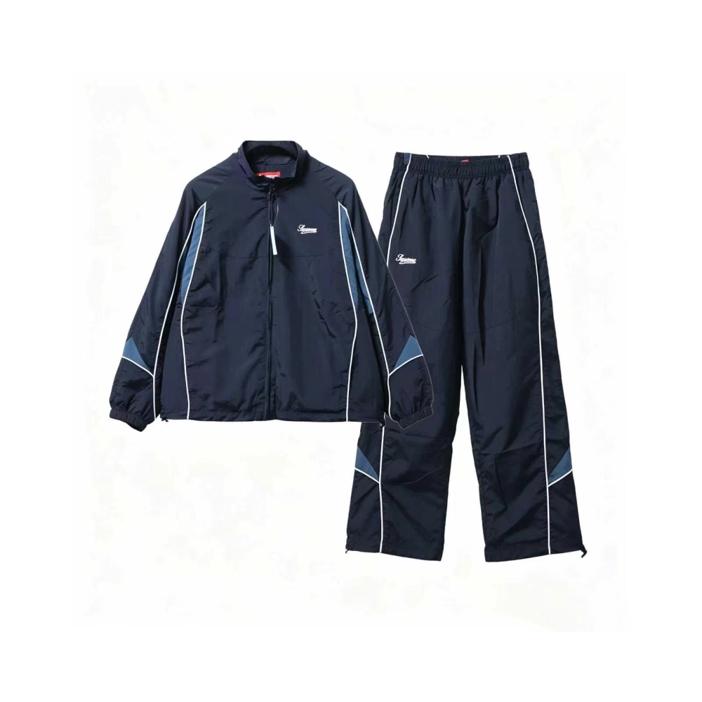 premium reps Supreme 25FW Contrast Piping Track Navy blue sneakers at Shoes Official. Shop iconic styles from top brands