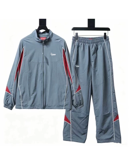 premium reps Supreme 25FW Contrast Piping Track Grey sneakers at Shoes Official. Shop iconic styles from top brands