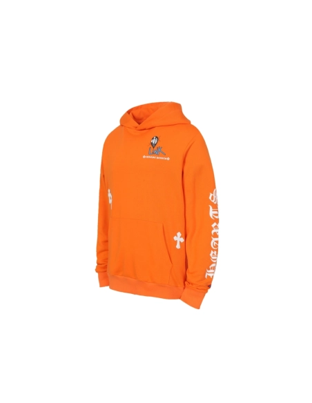 premium reps Chrome Hearts Link Build Logo Print Hoodie Orange sneakers at Shoes Official. Shop iconic styles from top brands