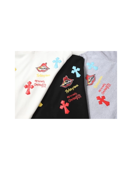 premium reps Chrome Hearts Multicolor Letter Print Hoodie Black White Grey sneakers at Shoes Official. Shop iconic styles from t