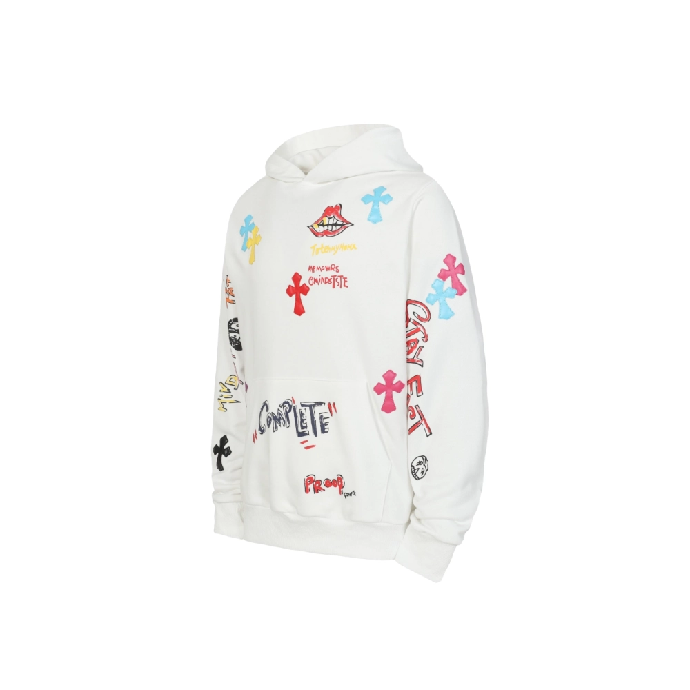 premium reps Chrome Hearts Multicolor Letter Print Hoodie Black White Grey sneakers at Shoes Official. Shop iconic styles from t