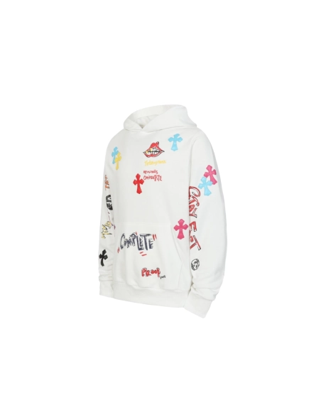 premium reps Chrome Hearts Multicolor Letter Print Hoodie Black White Grey sneakers at Shoes Official. Shop iconic styles from t
