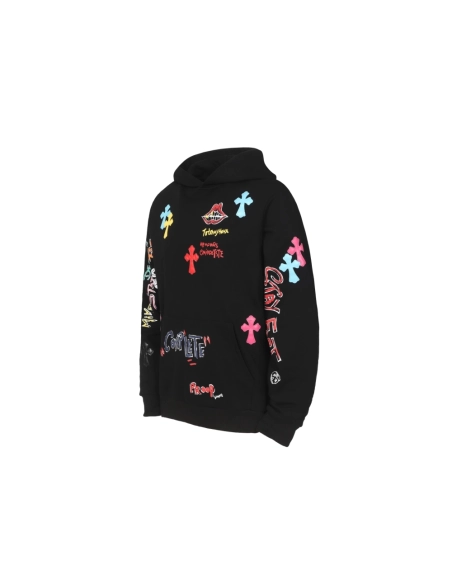 premium reps Chrome Hearts Multicolor Letter Print Hoodie Black White Grey sneakers at Shoes Official. Shop iconic styles from t