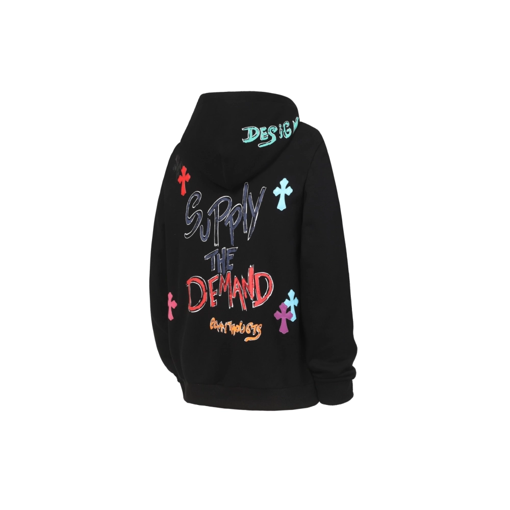 premium reps Chrome Hearts Multicolor Letter Print Hoodie Black White Grey sneakers at Shoes Official. Shop iconic styles from t