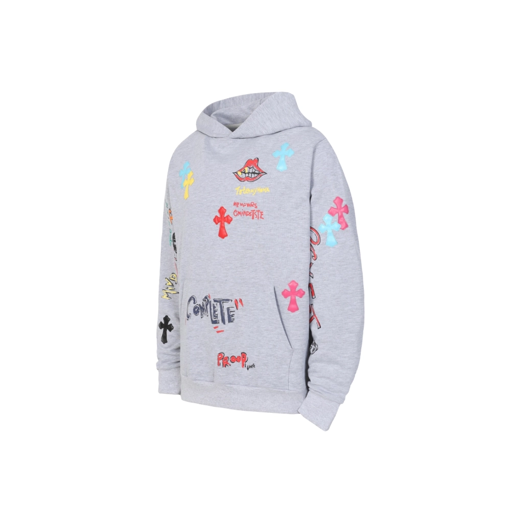 premium reps Chrome Hearts Multicolor Letter Print Hoodie Black White Grey sneakers at Shoes Official. Shop iconic styles from t