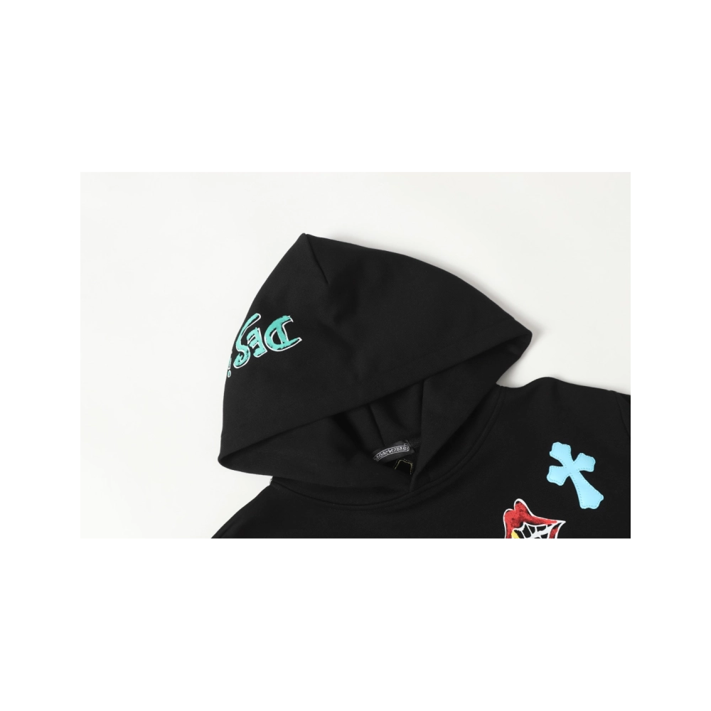 premium reps Chrome Hearts Multicolor Letter Print Hoodie Black White Grey sneakers at Shoes Official. Shop iconic styles from t