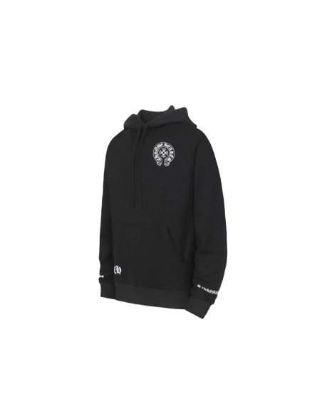 premium reps Chrome Hearts Horseshoe Floral Cross Sleeve Sweatshirt Black White sneakers at Shoes Official. Shop iconic styles f
