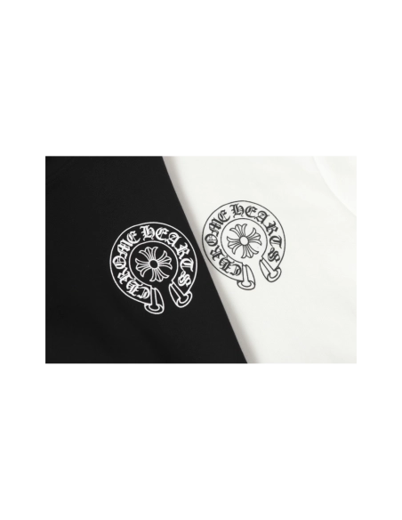 premium reps Chrome Hearts Horseshoe Floral Cross Sleeve Sweatshirt Black White sneakers at Shoes Official. Shop iconic styles f