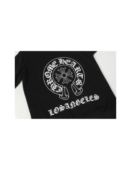 premium reps Chrome Hearts Horseshoe Floral Cross Sleeve Sweatshirt Black White sneakers at Shoes Official. Shop iconic styles f