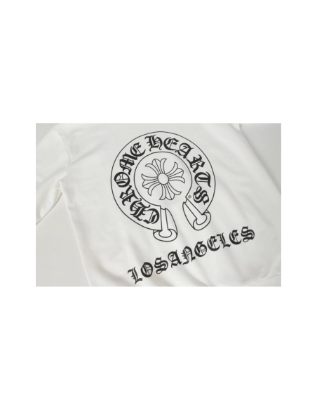 premium reps Chrome Hearts Horseshoe Floral Cross Sleeve Sweatshirt Black White sneakers at Shoes Official. Shop iconic styles f