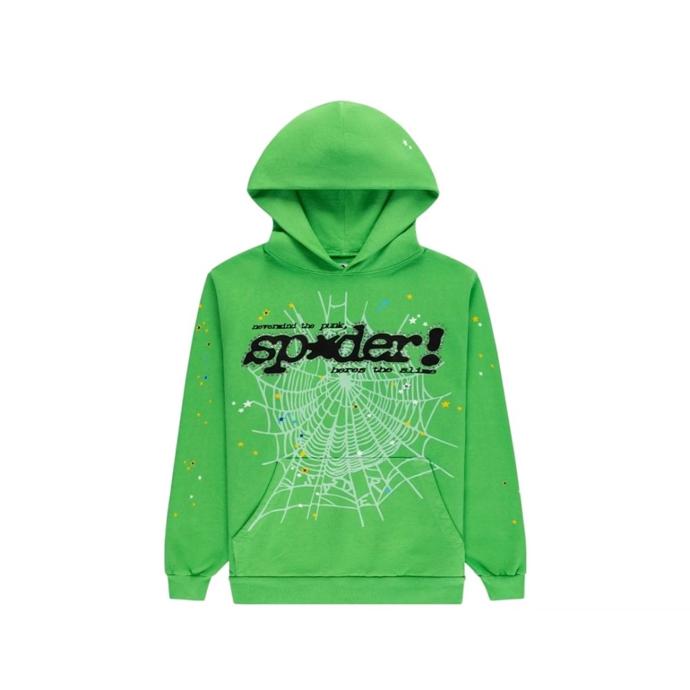 premium reps Sp5der Punk V2 Hoodie Sweatpant Set Bright Green- S220 UD sneakers at Shoes Official. Shop iconic styles from top b
