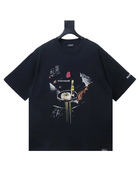 premium reps Balenciaga HBO Collaboration Embroidered Rose Bottle T-Shirt Black sneakers at Shoes Official. Shop iconic styles f