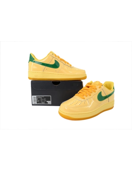 premium reps Nike Air Force 1 Low Patent Leather Topaz GoldIO4489-700 sneakers at Shoes Official. Shop iconic styles from top br