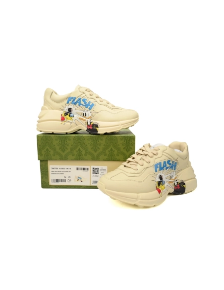 premium reps Gucci Rhyton x Disney Donald Duck sneakers at Shoes Official. Shop iconic styles from top brands
