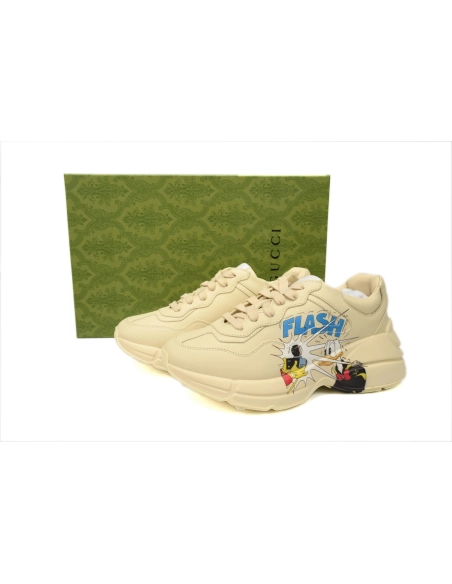 premium reps Gucci Rhyton x Disney Donald Duck sneakers at Shoes Official. Shop iconic styles from top brands