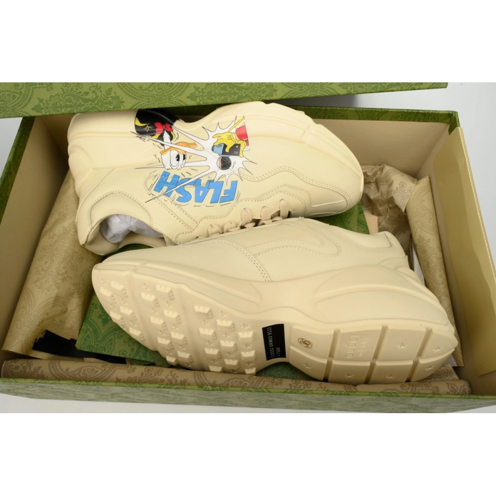 premium reps Gucci Rhyton x Disney Donald Duck sneakers at Shoes Official. Shop iconic styles from top brands